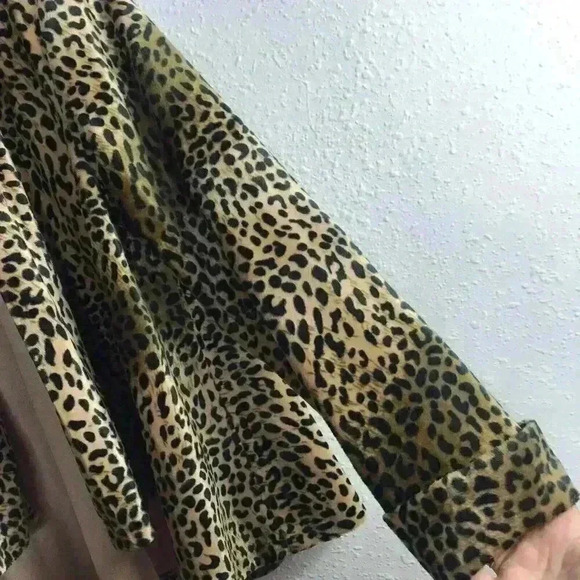 Connected Apparel Women’s Leopard Open Front Drape Cardigan Size Small - Picture 3 of 10
